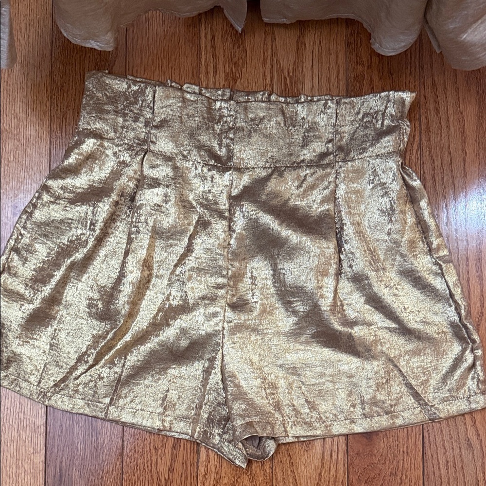 Gold party short  size medium